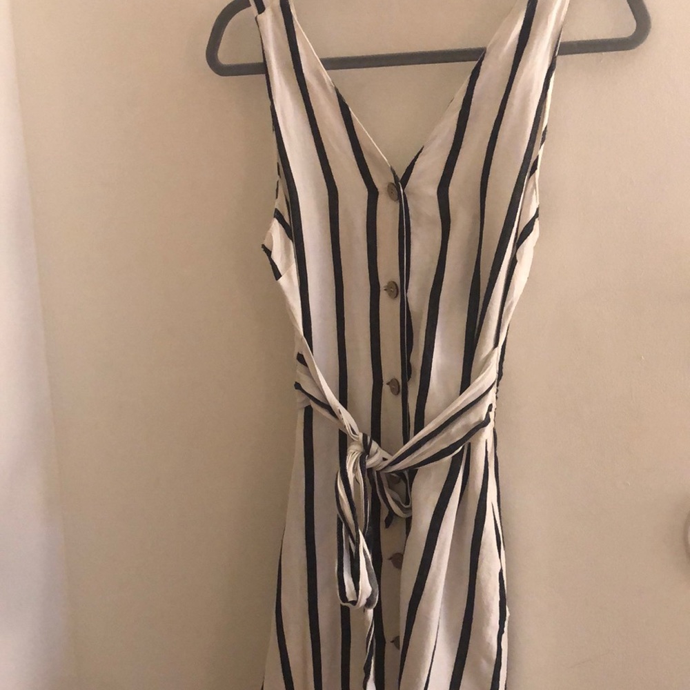 Deep V Striped Sundress